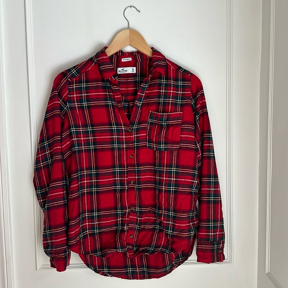 Woman Hollister Plaid Top